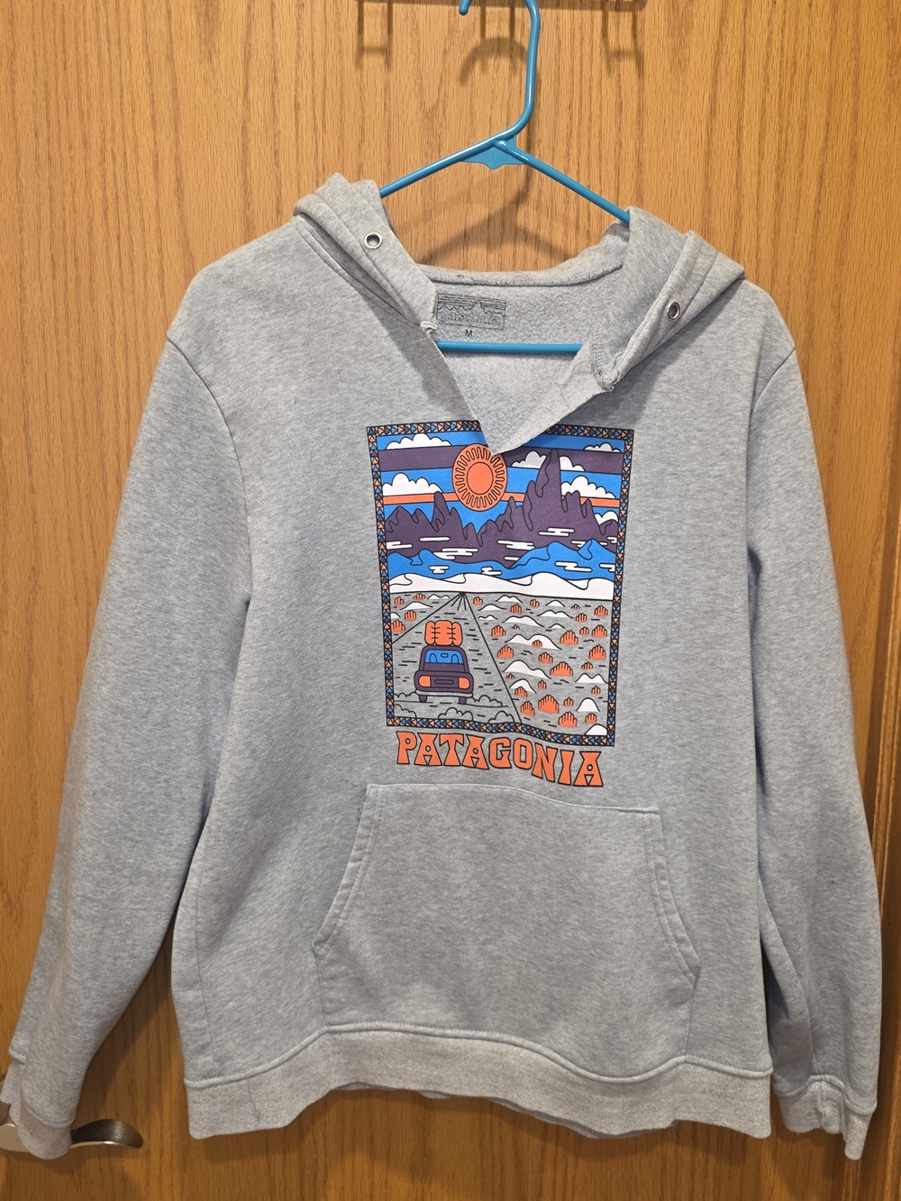 Patagonia Women's Gray Hoodie with Outdoor Graphic